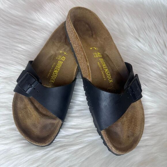 Birkenstock Unisex Madrid Birko-Flor Single-Strap Slide Sandal Size 42 - Picture 2 of 16